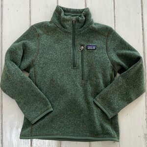 Green Patagonia Quarter Zip Fleece 5-6 yo